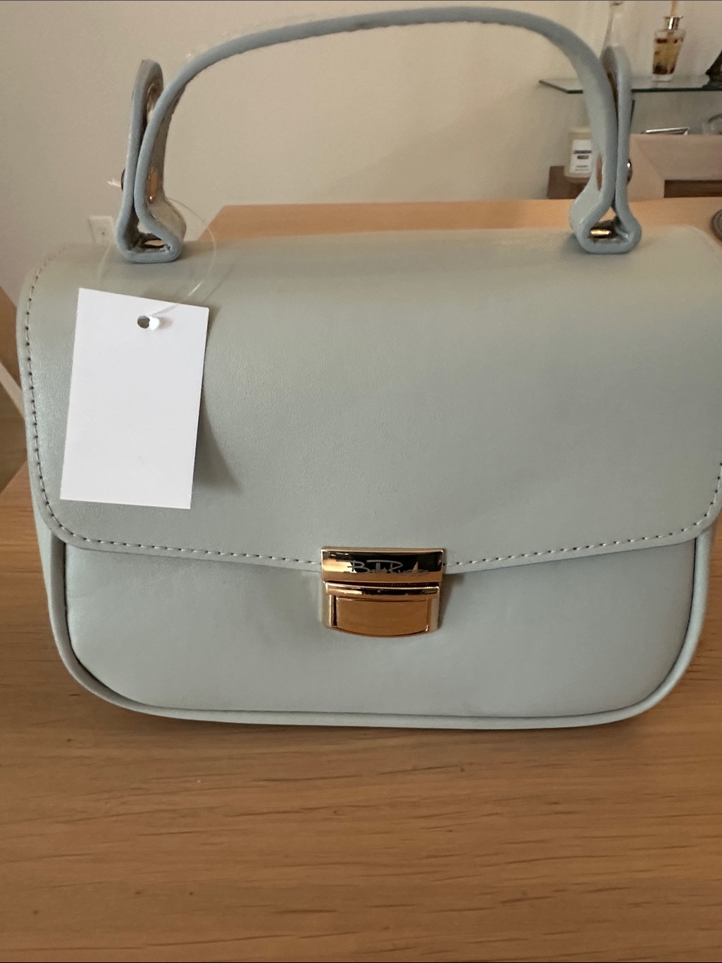 Bella Russo Elegant Light Gray Top-Handle Satchel